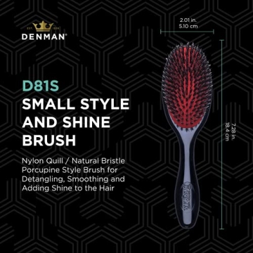 Denman Cushion Hair Brush Small for Effortless Styling