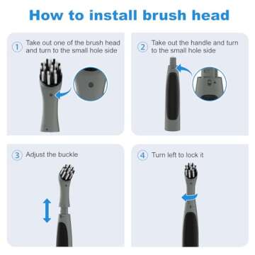 SOARING Rechargeable Electric Cleaning Brush with 4 Brush Heads