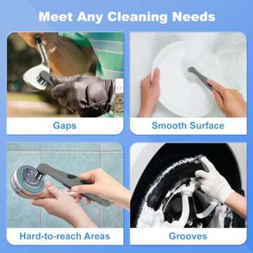 SOARING Rechargeable Electric Cleaning Brush with 4 Brush Heads