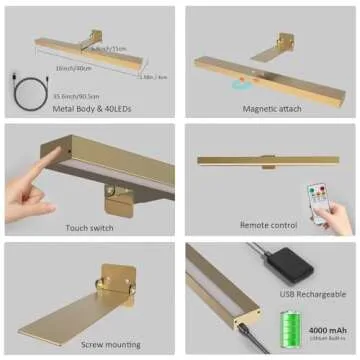 MIOBLUE Wireless Picture Lights - Rechargeable with Remote