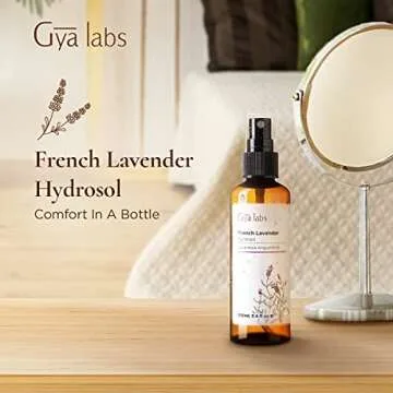 Gya Labs Lavender Hydrosol Spray for Skin - Lavender Pillow Spray for Sleeping, 100% Pure Natural, Face & Pillow Mist, Body Spray (3.4 Fl Oz)