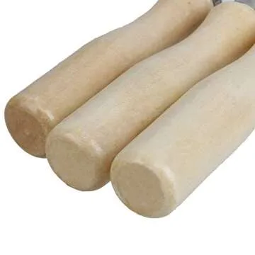 BQLZR Cake Carving Tools Modeling Tools Sculpting Tools For Soft Clay And Wax Stainless Steel Wooden Handle Flat Pottery Carving Tools Pottery Sculpting Tool Set Pack of 10