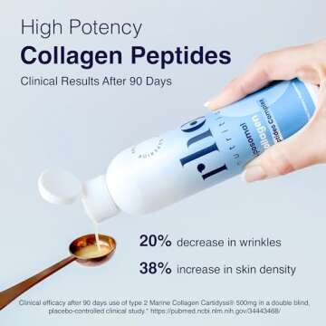 Rho Nutrition Liposomal Collagen Peptides - High-Absorption Liquid Collagen Supplement - Supports Sk...
