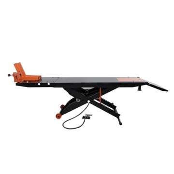 APlusLift MT1500 1500LB Air Operated 24" Width Motorcycle ATV Lift Table / 2 Year Warranty
