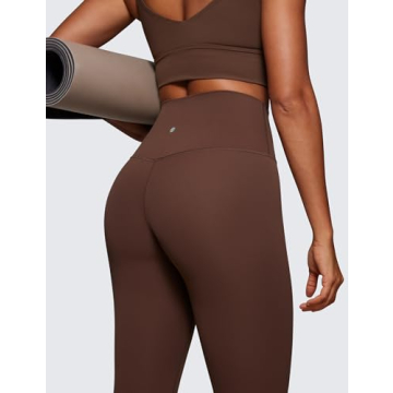 CRZ YOGA Butterluxe High Waisted Lounge Legging 28'' - Workout Leggings for Women Buttery Soft Yoga Pants Coffee Brown Small