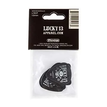 Dunlop Lucky 13 Guitar Picks - Rock Inspired Assorted 1.0mm