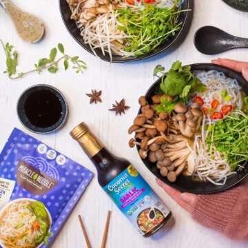 Miracle Noodle Vegan Pho Konjac Shirataki Noodles - Ready to Eat Plant Based Vietnamese, Gluten Free, Paleo Friendly, Non-GMO, 10 Oz, 6-Pack