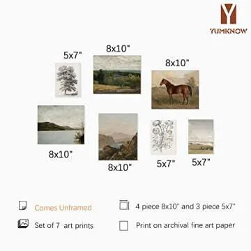 Rustic French Country Wall Art Decor - Boho Art Deco Victoria Picture Bathroom - Modern Farmhouse Ki...