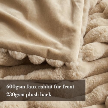 Luxurious Amélie Faux Fur Throw Blanket for Ultimate Comfort