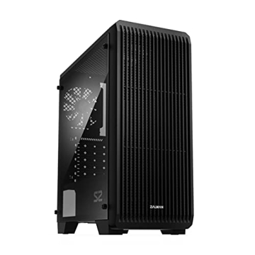 Zalman - S2 - ATX Mid-Tower PC Case - Full Acrylic Side Panel - Mesh Front Panel - 3x Case Fan 120mm...