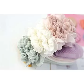 Gwenvenni Toddler Girls Ruffle Cotton Socks 5-Pack