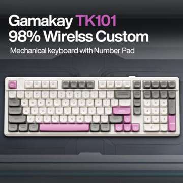 GK GAMAKAY TK101 98% Mechanical Keyboard - Wireless with RGB Backlight and Custom Switches