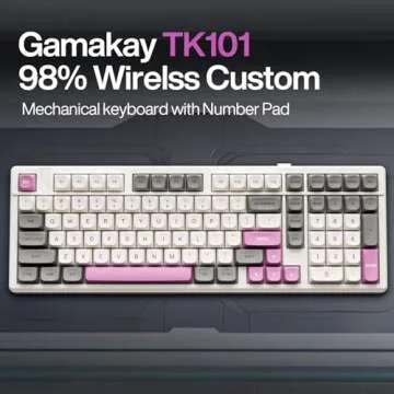GK GAMAKAY TK101 98% Mechanical Keyboard - Wireless with RGB Backlight and Custom Switches