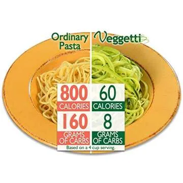 Veggetti Spiral Vegetable Slicer, Makes Veggie Pasta, Yellow