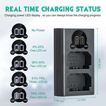 Kimaru NP-FZ100 Battery Charger for Sony Cameras