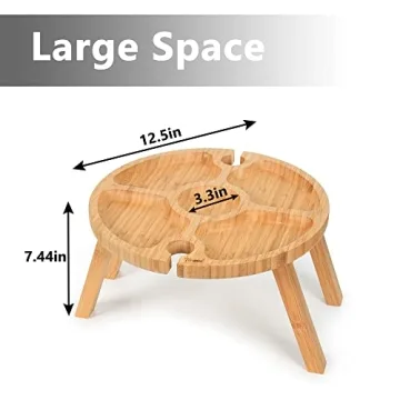 Tirrinia Portable Wine Table - Perfect Gift for Wine Lovers