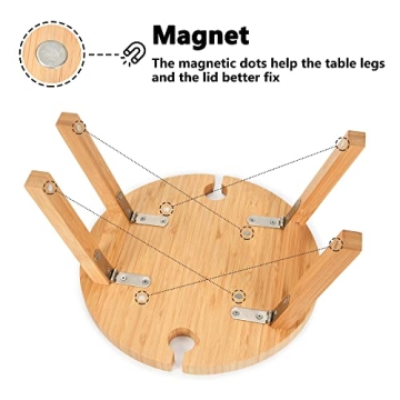 Tirrinia Portable Wine Table - Perfect Gift for Wine Lovers