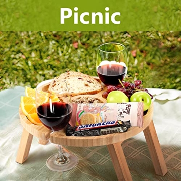 Tirrinia Portable Wine Table - Perfect Gift for Wine Lovers