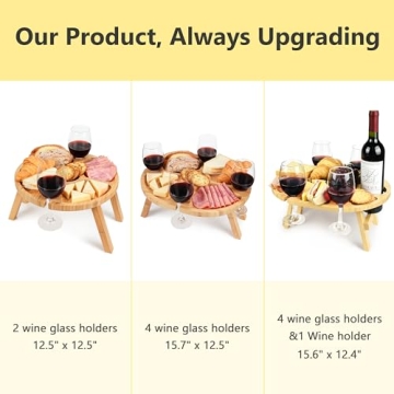 Tirrinia Portable Wine Table - Perfect Gift for Wine Lovers