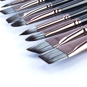 Transon 12-Piece Artist Paint Brush Set for All Mediums