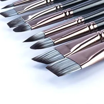 Transon 12-Piece Artist Paint Brush Set for All Mediums