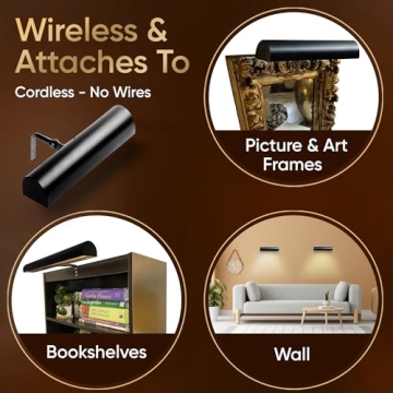 Dimmable Picture Light Battery Operated with Remote Control