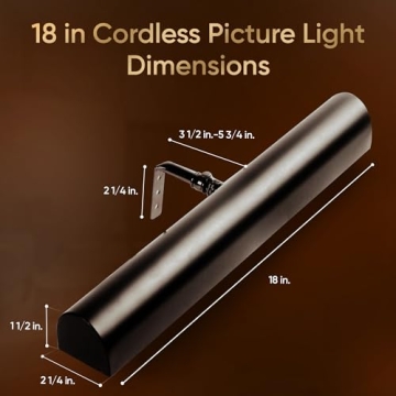 Dimmable Picture Light Battery Operated with Remote Control