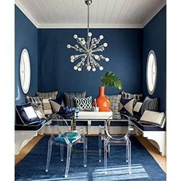 2xhome Set of 2 Clear Louis Ghost Dining Armchairs Polycarbonate Acrylic Transparent Crystal Chair with Arms Glass Modern Mid Century Victorian See Through for Desk Kitchen