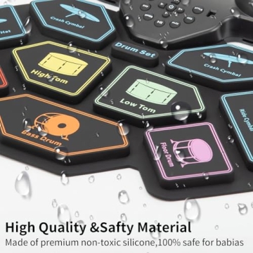 Portable Roll-Up 9-Pad Electronic Drum Set for Kids and Adults