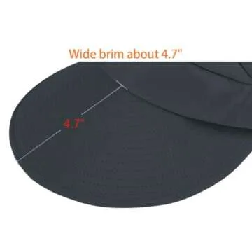 HINDAWI Sun Hats for Women Wide Brim Ponytail Caps Packable UV Protection Floppy Womens Beach Summer Outdoor Hat Dark Grey