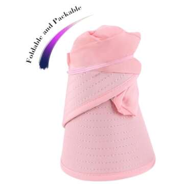 HINDAWI Sun Hats for Women Wide Brim Ponytail Caps Packable UV Protection Floppy Womens Beach Summer Outdoor Hat Dark Grey