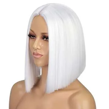 Stylish ENTRANCED STYLES White Wig for Women - 12 Inch Bob