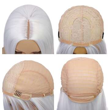 Stylish ENTRANCED STYLES White Wig for Women - 12 Inch Bob