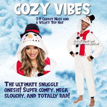 Funziez! Slim Fit Sherpa Adult Onesie - Animal Halloween Costume - Plush One Piece Cosplay Suit for Women and Men