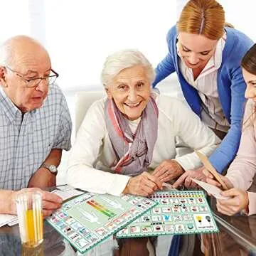 6 Pcs Communication Board for Nonverbal Adults Aphasia Colorful Picture Symbol Communication Cards for Patients Children(Green)