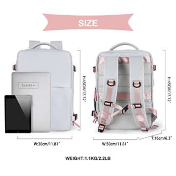 coowoz Travel Backpack For Women Men Airline Approved,Carry On Backpack,Large Hiking Backpack Waterp...