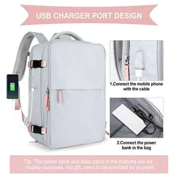 coowoz Travel Backpack - Airline Approved and Stylish Carry-On