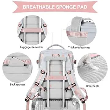 coowoz Travel Backpack - Airline Approved and Stylish Carry-On