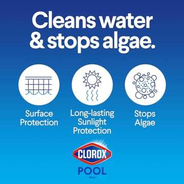 Clorox® Pool&Spa™ XtraBlue 1” Swimming Pool Chlorinating Tablets, Kills Bacteria & Stops Algae, Perfect for Small Pools (5 LB)
