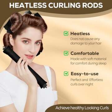 FSLHCY Heatless Hair Curlers for Gorgeous Overnight Curls