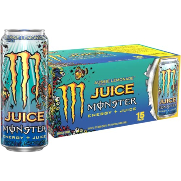 Monster Energy Juice Aussie Style Lemonade Pack of 15 - Refreshing Energy Boost