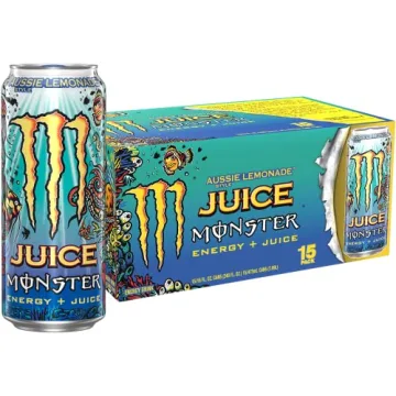Monster Energy Juice Aussie Style Lemonade Pack of 15 - Refreshing Energy Boost