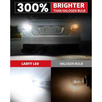 LASFIT 921 LED Bulb Reverse Light, 912 T15 LED 6000K White Canbus Error Free W16W 906 904 LED Backup...