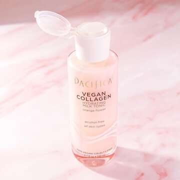 Pacifica Beauty Vegan Collagen Hydrating Milk Tonic, Skincare, Water Essence, Alcohol Free, Hydrating, Chamomile, Milk Toner, Face Toner, For All Skin Types, Face Care, Skin Care, 4.7 fl oz (1 Count)