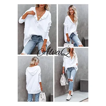 Shop AlvaQ Oversize Button Down Sweatshirt for Ultimate Comfort
