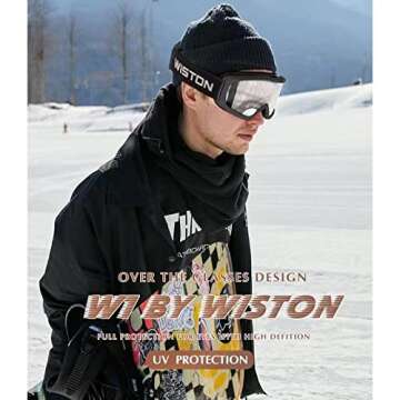 WISTON Ski Goggles - OTG Snow/Snowboard Goggles with UV Protection