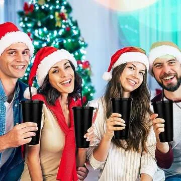 LEIFEOSH 24 Pack Colorful Tumblers with Lids and Straws