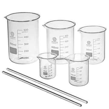 Glass Beakers Set for Science and Culinary Use
