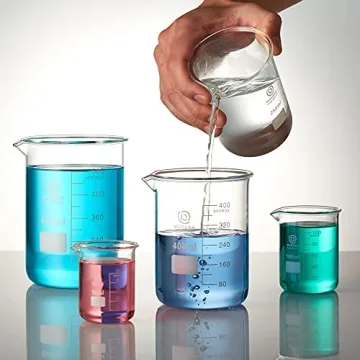 Glass Beakers Set for Science and Culinary Use