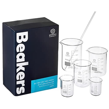 Glass Beakers Set for Science and Culinary Use